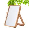 Uonlytech Desktop Makeup Mirror Glass Stereo Mirror Wooden Frame for Women Girls Dressing up view 2