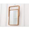 Uonlytech Desktop Makeup Mirror Glass Stereo Mirror Wooden Frame for Women Girls Dressing up view 4