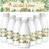 48 Pieces Wild One Water Bottle Sticker Greenery Jungle Animals Favor Stickers Jungle Themed Water Bottle Labels for Wild One Themed Birthday Party Decorations (8.27 x 1.97 inch) view 1