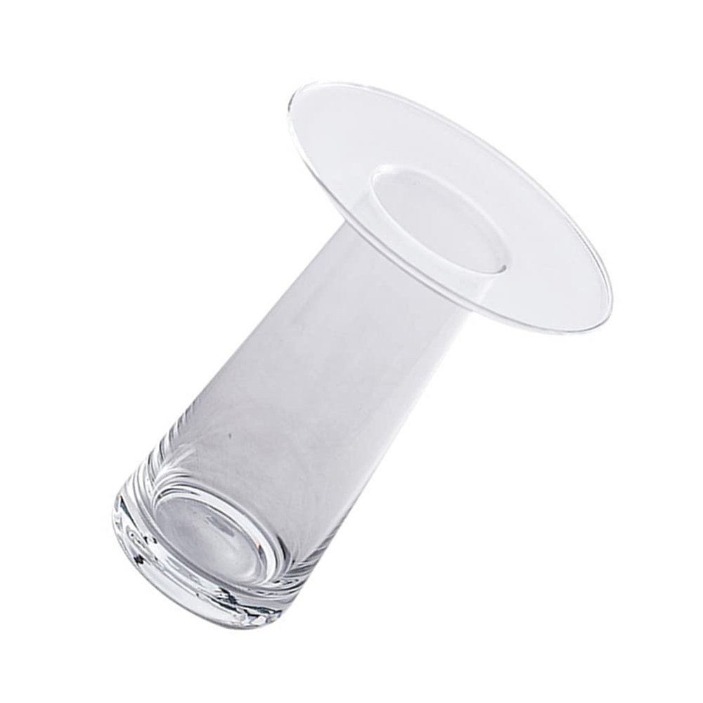 1pc Transparent Glass Vase Simple Flower Holder for Home Office Decoration for Fresh Flowers Design Modern Decor for Living Room Balcony