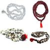 PLANET07 4 Mala Combo of Sphatik mala ,Vaijayanti Mala ,Tulsi mala & Lal Chandan Scented mala Free Japa Bag view 1