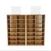 FixtureDisplays 28-Slot (6.5X2X2.6" Slot) Storage Bin Organizer Sunglass Reading Glass Eyewear Displan Tabletop Travel Showcase with Mirrors Advent Calendar 21411-NPF view 3