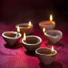 AANSSS 15 Pack Natural India Crafted Earthen Clay Diya/Oil Lamp/ Welcome Diya Deepak for Diwali/Gift/Decoration(15 Pack) view 3