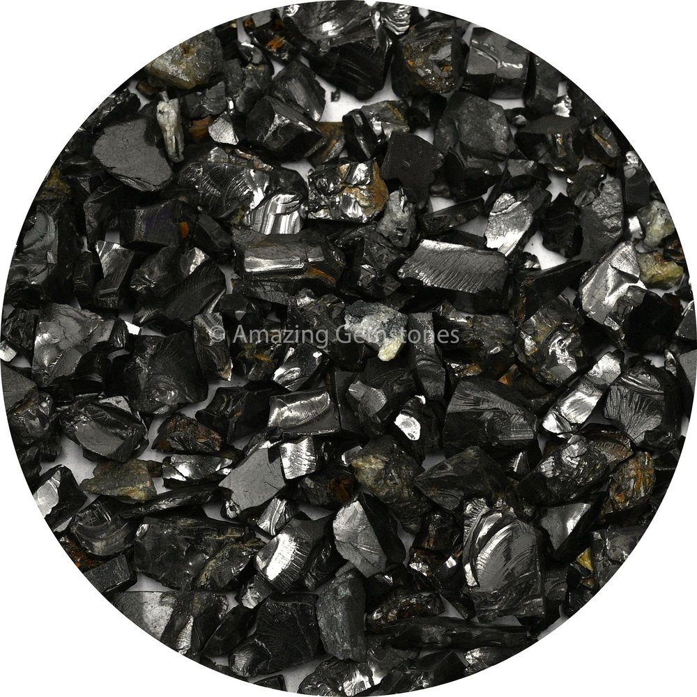 Elite Shungite Stones Chips for Water Purification Tablets, Authentic Shungite Stones for Shungite Water Bottle (25 GRAM)