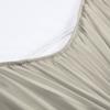 100% Egyptian Cotton 400 Thread Count Fitted Sheet, Sateen Weave, Extra Long Staple, Deep Pocket, Cool, Breathable, Soft (Linen, King) view 2
