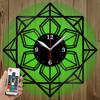 LED Vinyl Clock - Light Vinyl Wall Clock - Abstract - Custom Original Gift - Art LED Clock Design - Personalised LED Vinyl Record Wall Clock - Unique LED Light Home Decor view 1