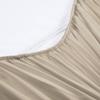 100% Egyptian Cotton 400 Thread Count Fitted Sheet, Sateen Weave, Extra Long Staple, Deep Pocket, Cool, Breathable, Soft (Tan, King) view 2
