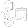 Basicwise, Black Wall Mount Folding Laptop Writing Computer or Makeup Desk with Storage Shelves and Drawer,QI004015.BK view 3
