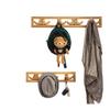 QPZK Bamboo Wooden Foldable Coat Rack Hook Rail Wall Mounted,hat Organizer, Coat Hanger Wall,Rustic Entryway Coat Rack with Hanging Hooks for Hallway Living Room 6hooks view 2