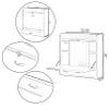 Basicwise, White Wall Mount Folding Laptop Writing Computer or Makeup Desk with Storage Shelves and Drawer (QI004015.WT) view 3