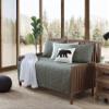 Eddie Bauer - Daybed Set, Reversible Cotton Bedding with Matching Shams & Decorative Pillow Cover, Luxurious Bedding Set (Troutdale Green, Daybed) view 2