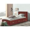 Better Home Products California Captains Bed with Bookcase Headboard and 3 Jumbo Drawers (Mahogany) - Twin Size view 3