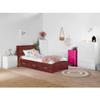 Better Home Products California Captains Bed with Bookcase Headboard and 3 Jumbo Drawers (Mahogany) - Twin Size view 4