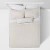 Fall Classic King Sour Cream 4pc Fairlawn Solid Quilt Set - Threshold Collection view 2