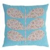 A&B Home Small 18x18 Square Cotton Floral Pattern Printed Throw Decorative & Accent Sofa/Couch Pillow, Blue view 1
