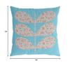 A&B Home Small 18x18 Square Cotton Floral Pattern Printed Throw Decorative & Accent Sofa/Couch Pillow, Blue view 2