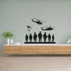 Soldier Army Helicopter Military Swat Team Army Men Soldier Wall Sticker Art Decal for Girls Boys Room Rooms Playroom Bedroom Gym House Home Decor Stickers Walls Art Vinyl Decoration Size (24x40 inch) view 1