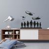 Soldier Army Helicopter Military Swat Team Army Men Soldier Wall Sticker Art Decal for Girls Boys Room Rooms Playroom Bedroom Gym House Home Decor Stickers Walls Art Vinyl Decoration Size (24x40 inch) view 2