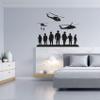 Soldier Army Helicopter Military Swat Team Army Men Soldier Wall Sticker Art Decal for Girls Boys Room Rooms Playroom Bedroom Gym House Home Decor Stickers Walls Art Vinyl Decoration Size (24x40 inch) view 4
