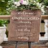 Unplugged Wedding Sign - Unplugged Ceremony Sign - Vertical Wooden Wedding Sign - Rustic Wedding Decor #PWS02 (20x30) view 1