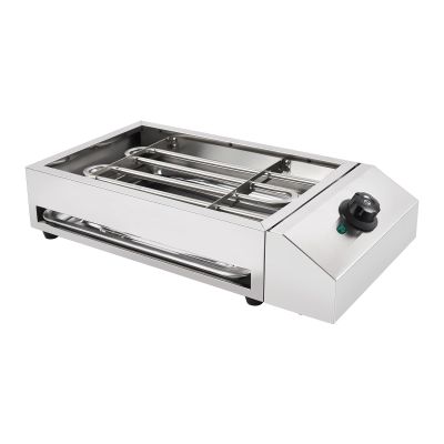 Portable Electric Grill Griddle, Barbecue Smokeless Cooking Bbq Oven Barbecue Pan Grill Equipment Commercial Flat Top Grill Hot Plate for Indoor Outdoor Camping, Backpacking