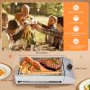 Portable Electric Grill Griddle, Barbecue Smokeless Cooking Bbq Oven Barbecue Pan Grill Equipment Commercial Flat Top Grill Hot Plate for Indoor Outdoor Camping, Backpacking view 4