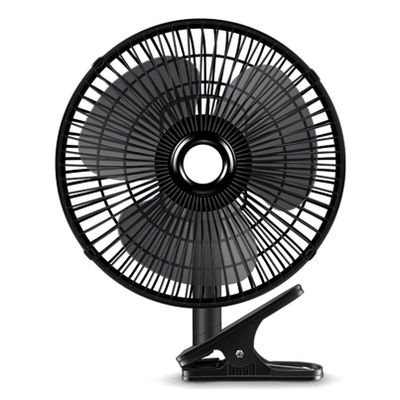 HORV Electric Air Fan -12V / 24V Car Oscillating Fan -8 inch Portable Vehicle Fan - Auto Camper Fan - 2 Speed Airflow Desk Fans with Clip