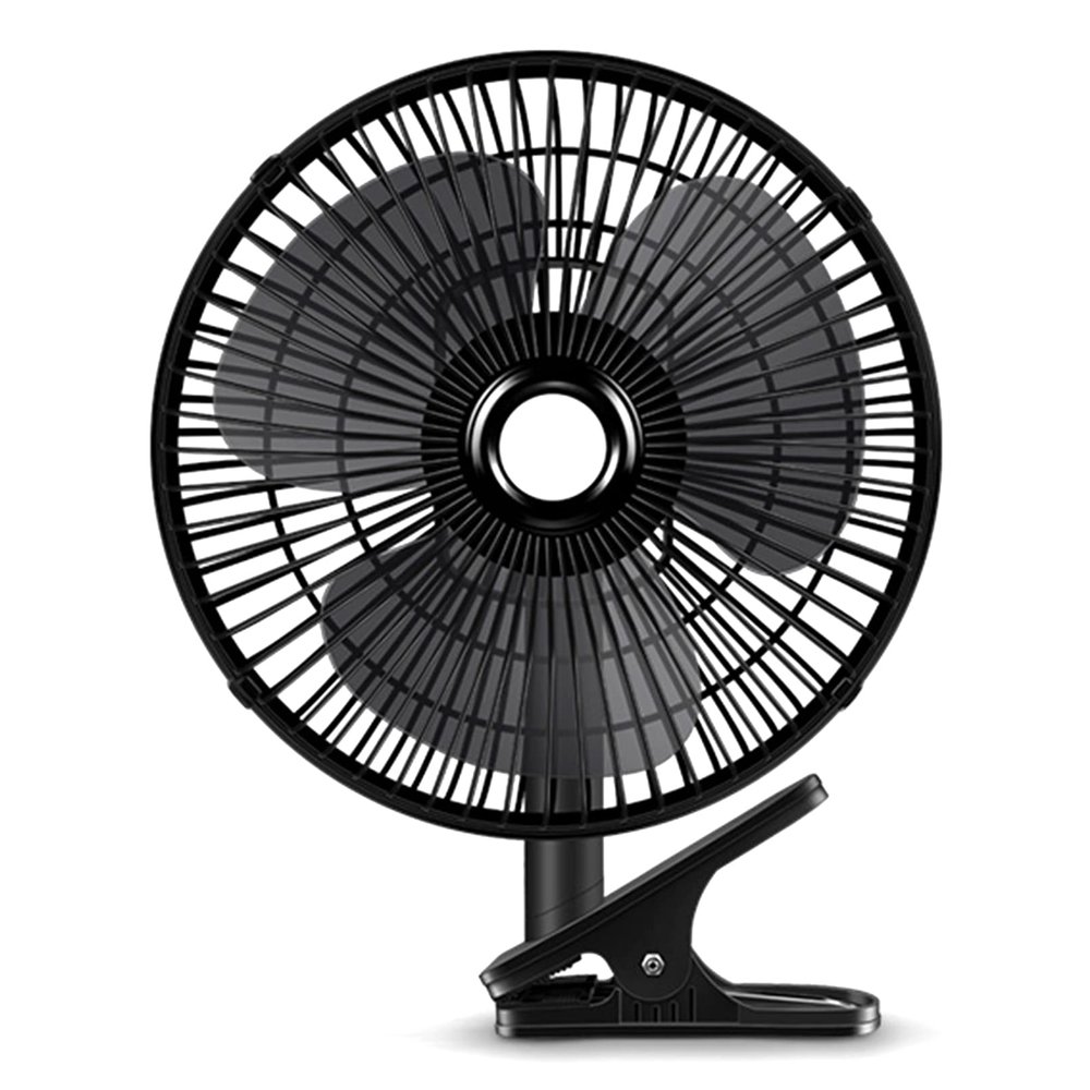 HORV Electric Air Fan -12V / 24V Car Oscillating Fan -8 inch Portable Vehicle Fan - Auto Camper Fan - 2 Speed Airflow Desk Fans with Clip