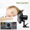 HORV Electric Air Fan -12V / 24V Car Oscillating Fan -8 inch Portable Vehicle Fan - Auto Camper Fan - 2 Speed Airflow Desk Fans with Clip view 2