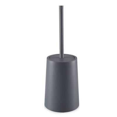 Toilet Brush Sturdy Bristles Toilet Bowl Cleaning Brush Strong Grip, Hidden Scrub Brush for Toilet and Heavy Enough Base (Color : Gray)