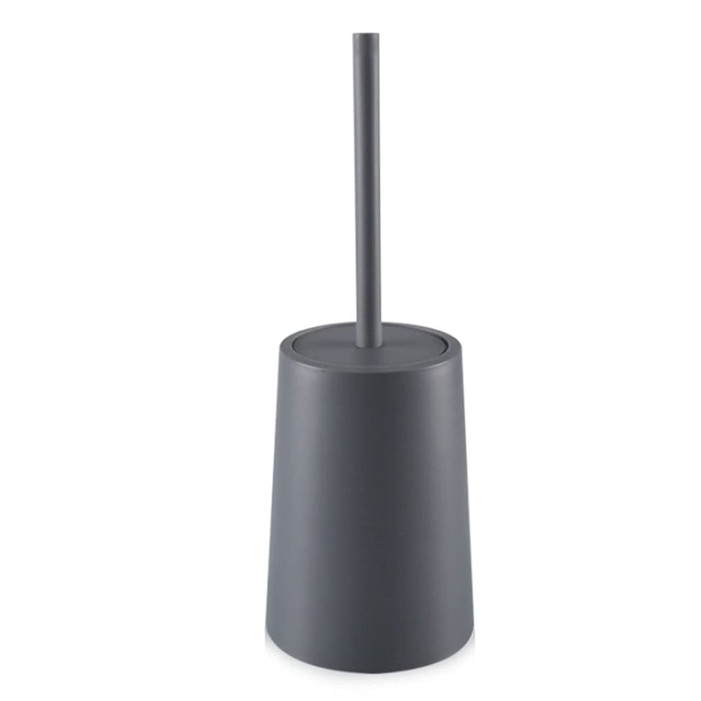 Toilet Brush Sturdy Bristles Toilet Bowl Cleaning Brush Strong Grip, Hidden Scrub Brush for Toilet and Heavy Enough Base (Color : Gray)