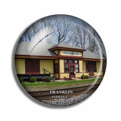 Crystal Fridge Magnets Franklin Indiana USA Travel Souvenir Funny Sticker for Gift Home Decoration Office Whiteboard