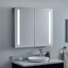 Signature Hardware 456079 Seren 35-1/2" x 32" Lighted Frameless 2 Door Medicine Cabinet with Tunable LED and Wireless Speaker - Aluminum view 1