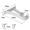 Juvielich 2Pcs Curtain Rod Brackets, Curtain Rod Brackets No Drilling with Screws, CreamCurtain Rod Brackets with Screws with Plastic Buckle for Drapes Decorative Fit for 25-28mm Rod 80x108x19mm view 2