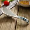 5 Piece Soup Spoons Hand Painted Porcelain Flower Spoon Handle Chinese Rice Spoon Tableware for Appetizers view 4