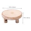 SOIMISS 1pc Unfinished Wood Slice Table Rustic Candle Holder Centerpiece Versatile Decor for Dining Garden Crafting Solid Birch Wood Unique Table Decoration Random Style view 2