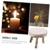 SOIMISS 1pc Unfinished Wood Slice Table Rustic Candle Holder Centerpiece Versatile Decor for Dining Garden Crafting Solid Birch Wood Unique Table Decoration Random Style view 3
