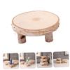 SOIMISS 1pc Unfinished Wood Slice Table Rustic Candle Holder Centerpiece Versatile Decor for Dining Garden Crafting Solid Birch Wood Unique Table Decoration Random Style view 4