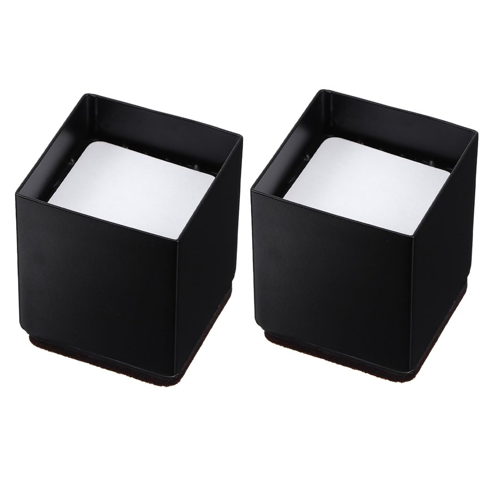 IMIKEYA Furniture Floor Protectors 2pcs Carbon Steel Felt Pads Non-Slip Mute for Table Chair Legs