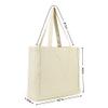 Azuca Reusable Grocery Shopping Cloth Bags (5 Pack) Super Strong Large 12oz 100% Cotton Fashionable embroidery Canvas Tote Bag, DIY Your Creative Designs view 2