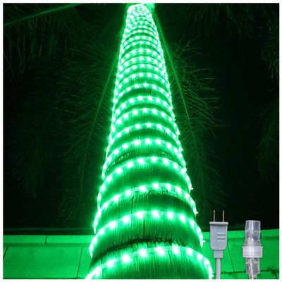 Russell Decor 200ft/2160 LED Rope Lights for Christmas Theme Colors Party Outdoor Trees Patio Deck Flexible Connectable Rope Lights (Green)