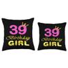 39th Birthday Girl Princess Cute Art For 39 Years Old Throw Pillow view 3