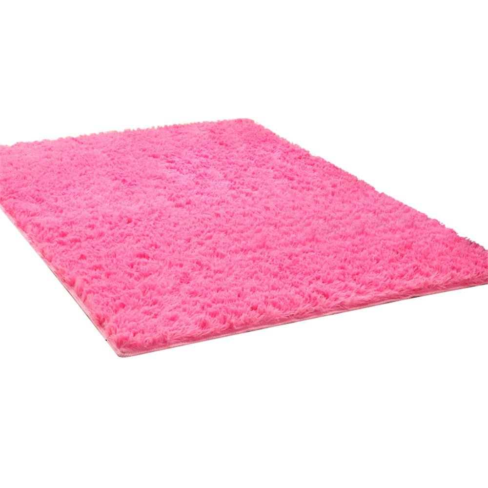 Kekon Ultra Soft Indoor Modern Square Area Rugs Fluffy Non-Slip Floor Carpets Silky Mat for Living Room Bedroom Kids and Baby Room Nursery and Pet, 4.6 * 6.6ft, Rose