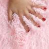Kekon Ultra Soft Indoor Modern Square Area Rugs Fluffy Non-Slip Floor Carpets Silky Mat for Living Room Bedroom Kids and Baby Room Nursery and Pet, 4.6 * 6.6ft, Rose view 2