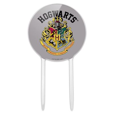 Acrylic Harry Potter Hogwarts Crest Cake Topper Party Decoration for Wedding Anniversary Birthday Graduation