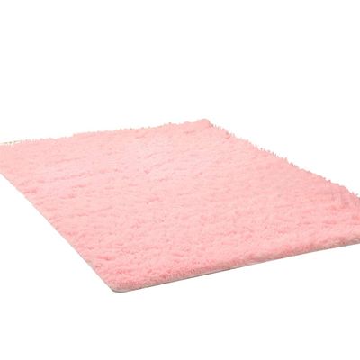 Kekon Ultra Soft Indoor Modern Square Area Rugs Fluffy Non-Slip Floor Carpets Silky Mat for Living Room Bedroom Kids and Baby Room Nursery and Pet, 4 * 5.2ft, Pink