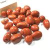 Natural Polished red Jasper Quartz Palm Crystal Healing for Garden Decoration 200g 17-22mm view 1
