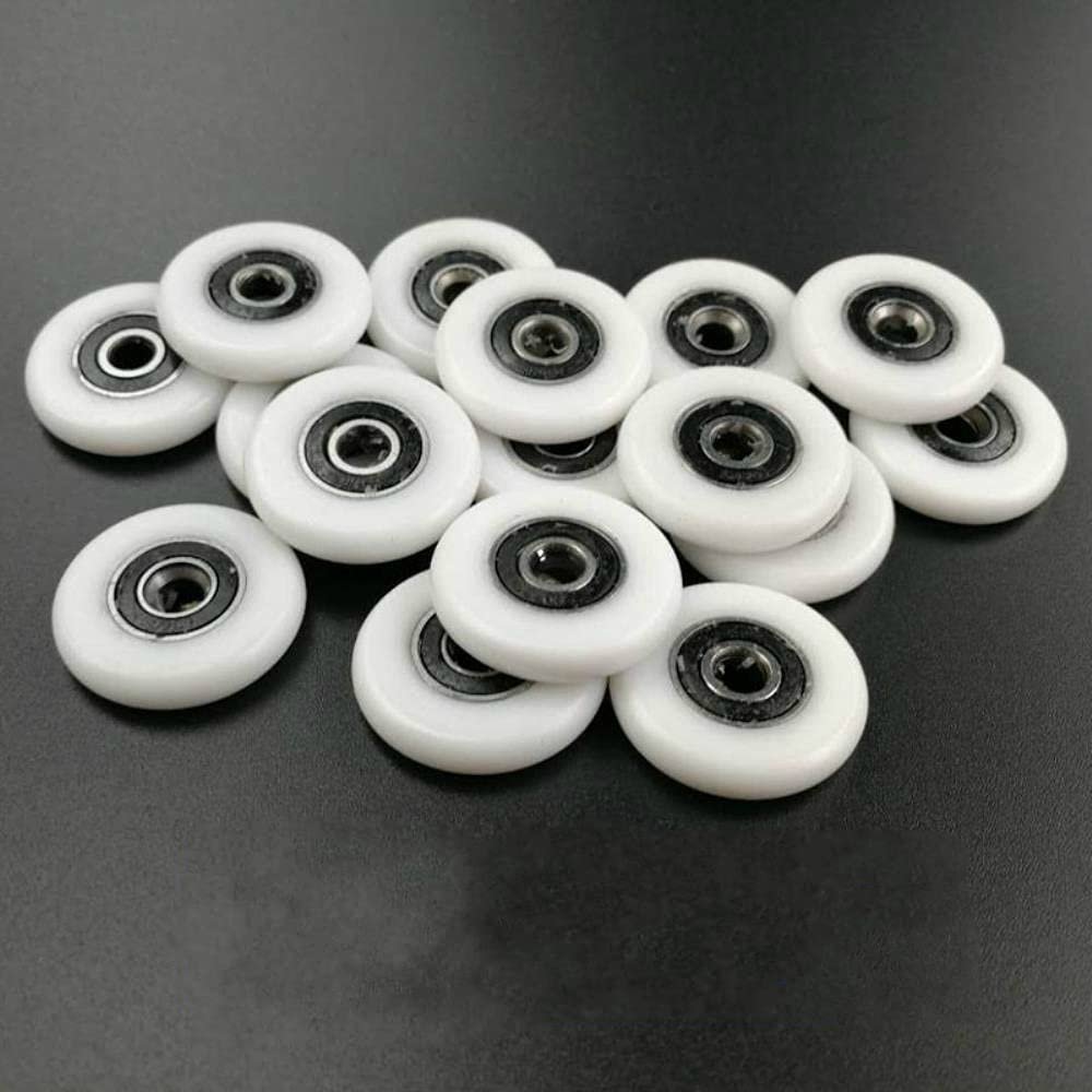 AFUDER 8 x Sliding Bathroom Door Shower Door Roller, Outer Diameter 19 mm/20 mm/22 mm/23 mm/25 mm/27 mm Bearing Bore 5 mm