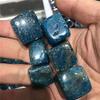Polished Gemstone Natural Blue Apatite Quartz Crystal Cube Tumbled Stone for Aquarium Decoration 5pcs view 2