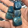 Polished Gemstone Natural Blue Apatite Quartz Crystal Cube Tumbled Stone for Aquarium Decoration 5pcs view 3